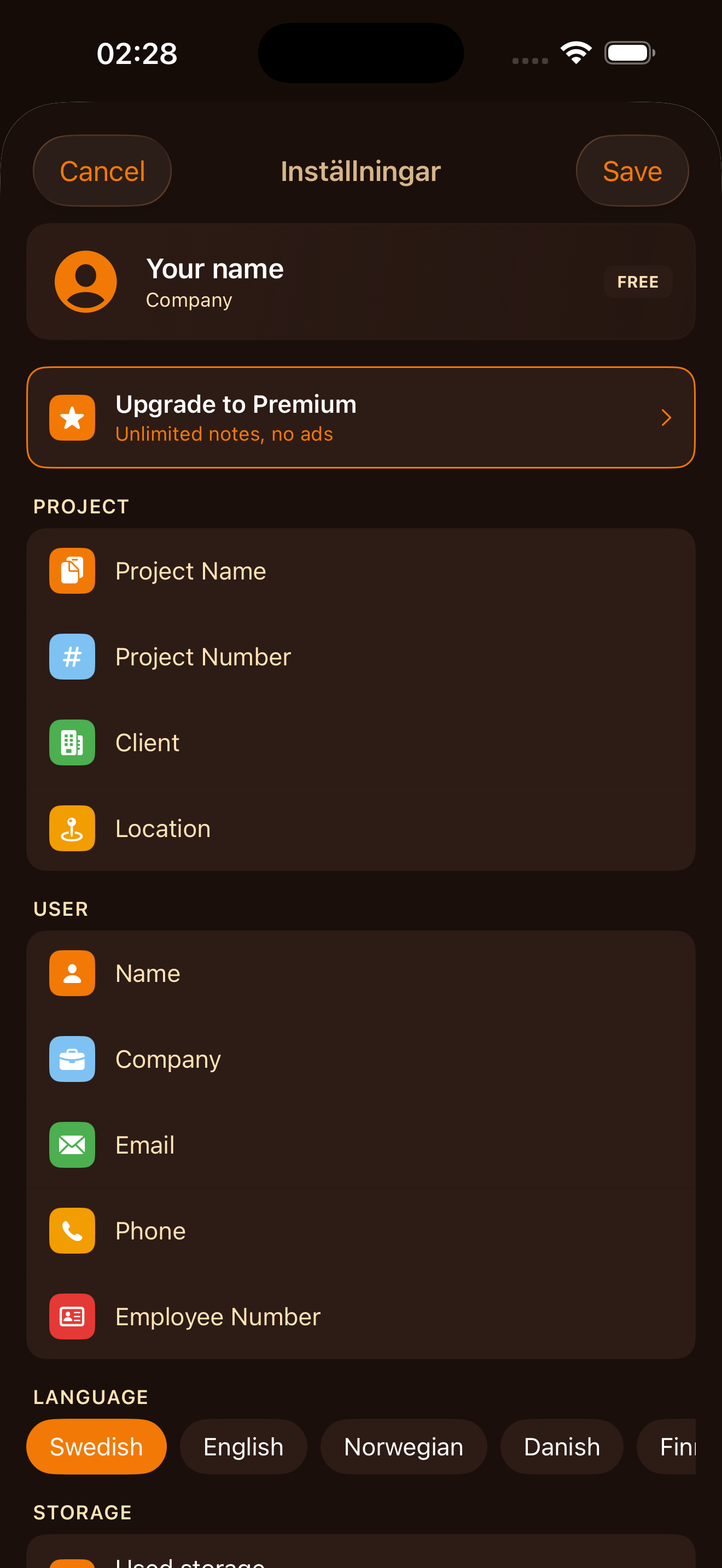Project Diary screenshot